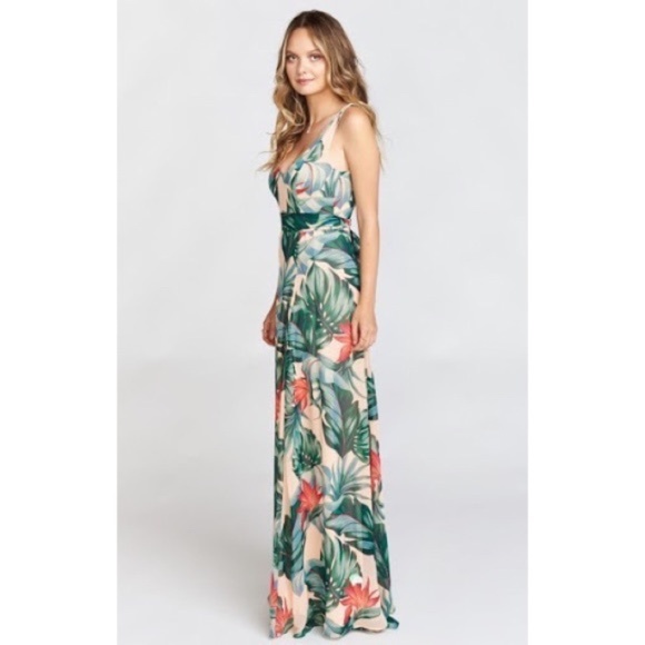 Show Me Your Mumu Jenn Maxi Dress in Kauai Kisses (Tropical Floral/Palm Fronds) - Picture 7 of 8